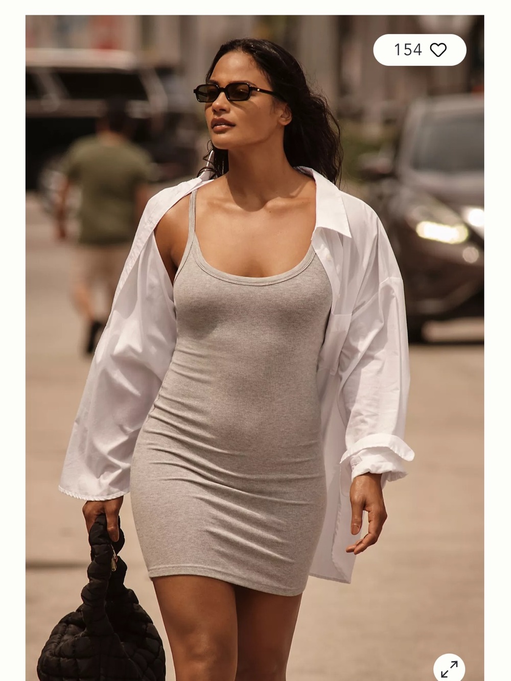 Spiritual Gangster Remi Rib Mini Dress Size S